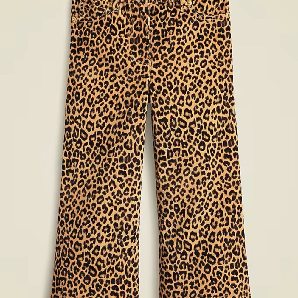 J. Crew  Crew Cuts Kids Leopard Print Pajama Bottoms size 8